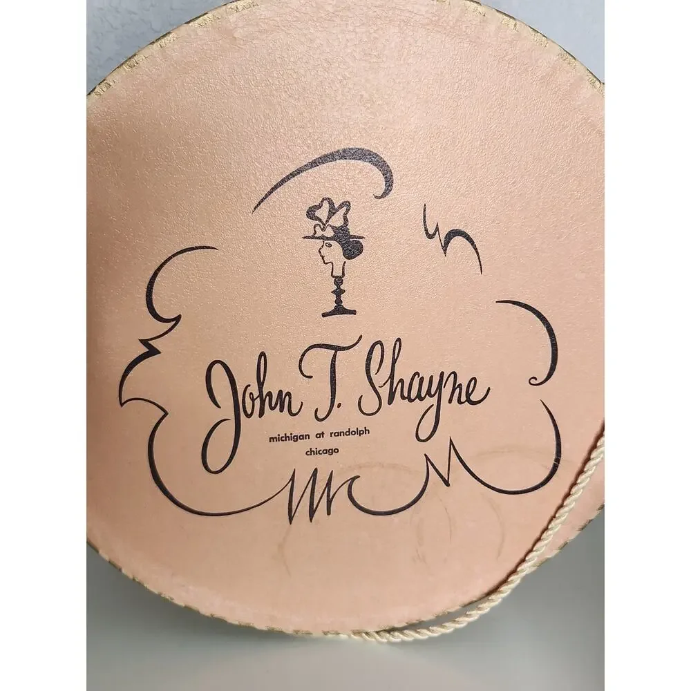 John T Shayne Chicago Mr R Vintage 50s 100% Real Mink Fur Hat w/ Box Brown XS